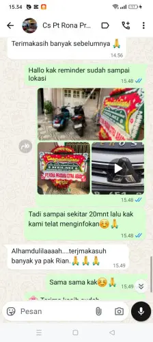 Testimonial Papan Bunga lebak